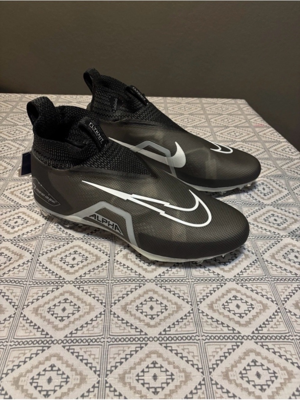 Nike Men’s Black and White Cleats